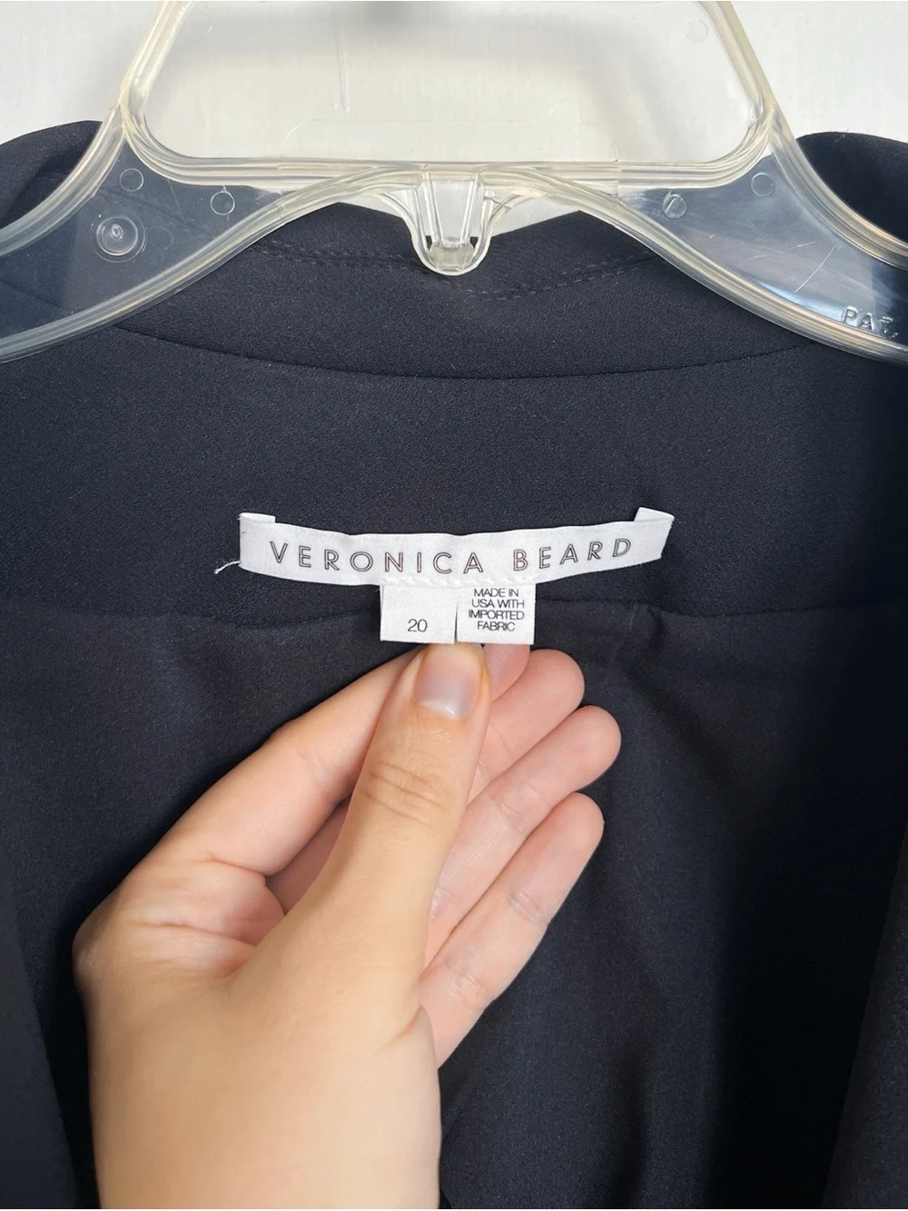 Veronica Beard • Scuba Dickey Jacket black single button blazer stretch unlined